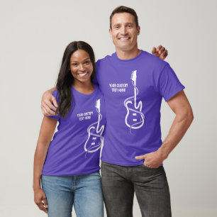 Custom Text Stylised Guitar T-Shirt