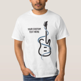 Custom Text Stylised Guitar T-Shirt