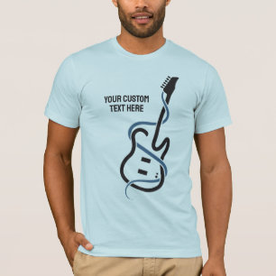 Custom Text Stylised Guitar T-Shirt