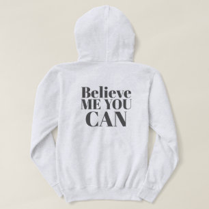 Custom Text Stylish Modern Minimal Women White Hoodie