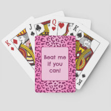 Custom Text Stylish Pink Leopard Print