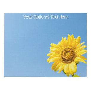Custom text Sunflower Notepad