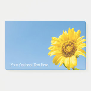 Custom text Sunflower Post-it Notes