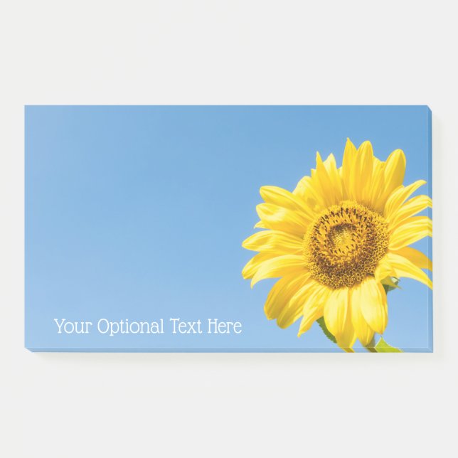 Custom text Sunflower Post-it Notes (Front)