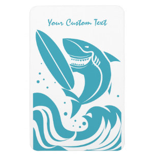 Custom Text SURFER SHARK magnet