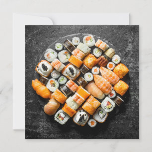 Custom Text Sushi Platter Invitation
