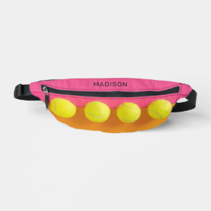 Custom Text Tennis Balls Bum Bags