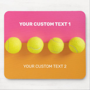 Custom Text Tennis Balls Mouse Pad