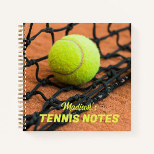Custom Text Tennis Balls Notebook
