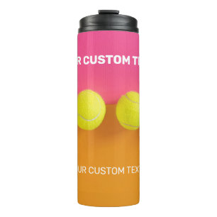Custom Text Tennis Balls Thermal Tumbler