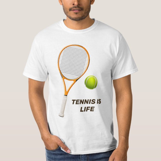 Custom Text Tennis T-Shirt (Front)