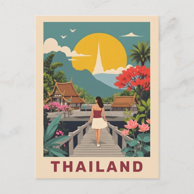 Custom Text Thailand Postcard (Front)