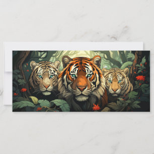 Custom Text Tigers Illustration