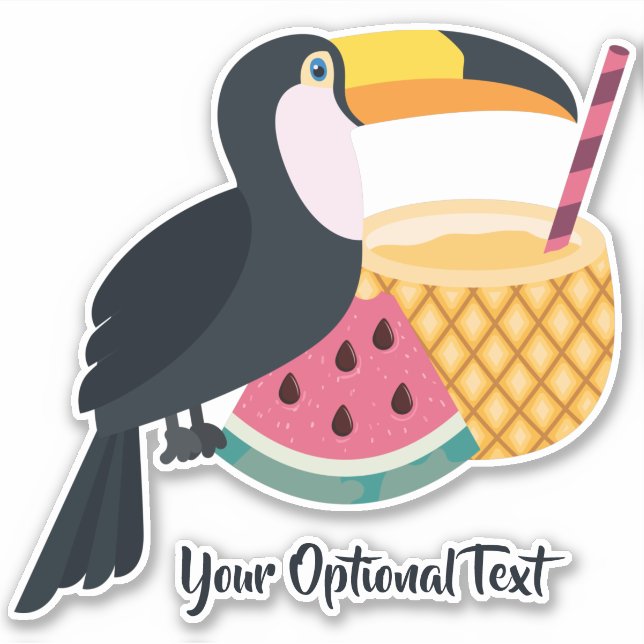 Custom text Toucan Illustration (Front)