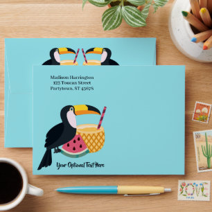 Custom text Toucan Illustration Envelope