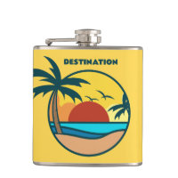Custom Text Tropical Beach Sunset