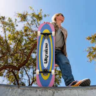 Custom Text Ukrainian Surf Ovals Skateboard