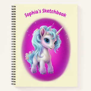 Custom text Unicorn notebook
