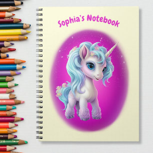 Custom text Unicorn notebook