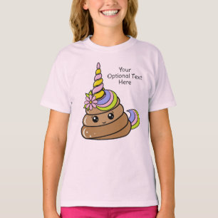 Custom Text Unicorn Poop T-Shirt