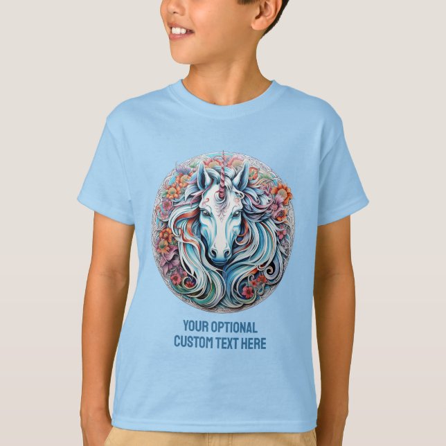 Custom Text Unicorn T-Shirt (Front)