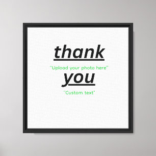 Custom Text & Upload Your Photo Personalized Canvas Print