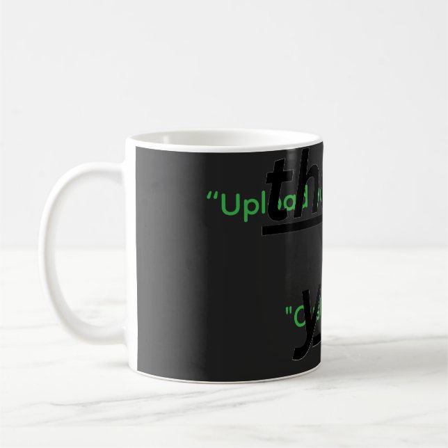 Custom Text & Upload Your Photo Personalized Coffee Mug (Left)