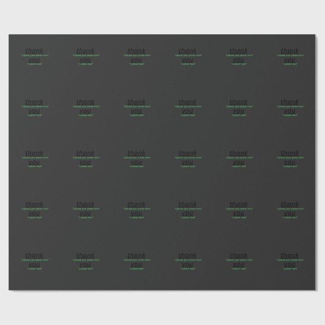 Custom Text & Upload Your Photo Personalized Wrapping Paper (Flat)