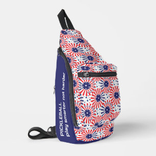 Custom text USA pickleball pattern  Sling Bag