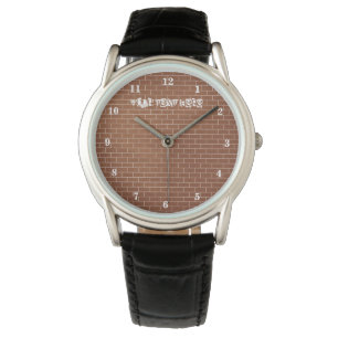 Custom Text Watch Brick Wall