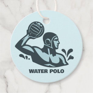Custom Text Water Polo Favour Tags