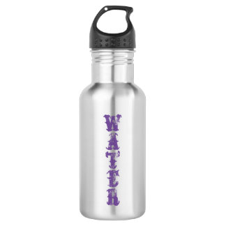 Custom Text "Water" Stainless Steal Water Bottle