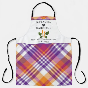 Custom Text, watercolor Kitchen Apron