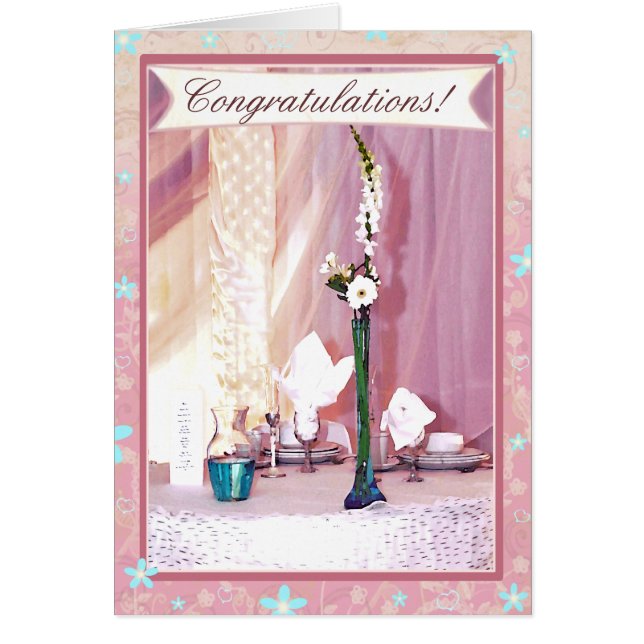 Custom Text Wedding Congratulations Card (Front)