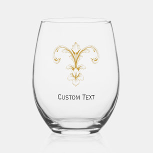 Custom Text Wine Glass
