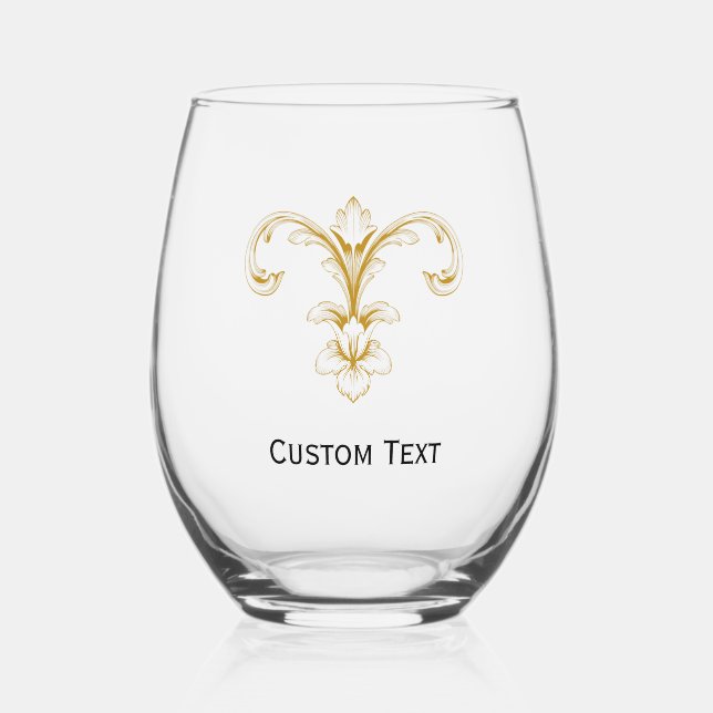 Custom Text Wine Glass (Front)
