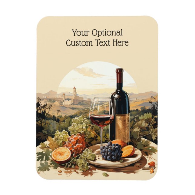 Custom Text Wine Lover's Magnet (Vertical)