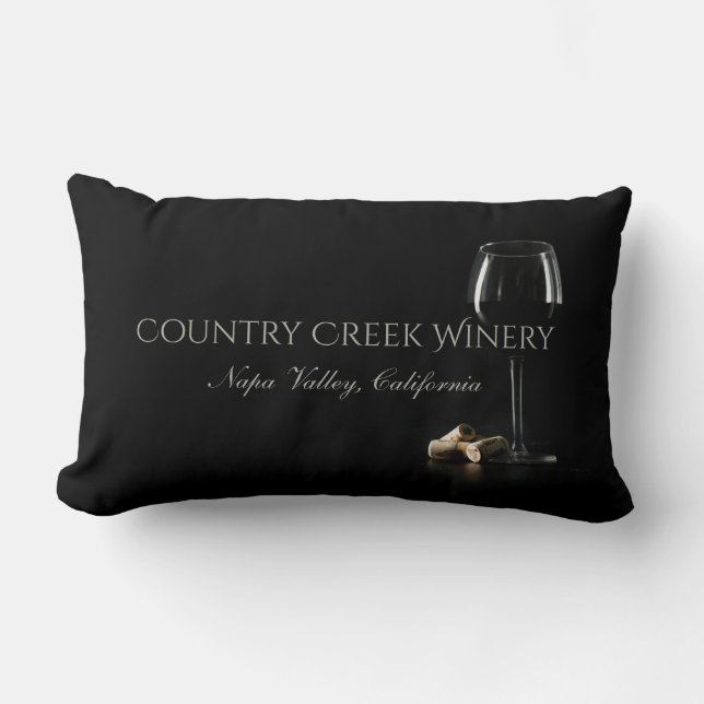 Custom Text Winery / Bar throw pillows (Front)