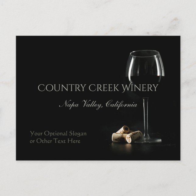 Custom text Winery / Cocktail Party postcard (Front)