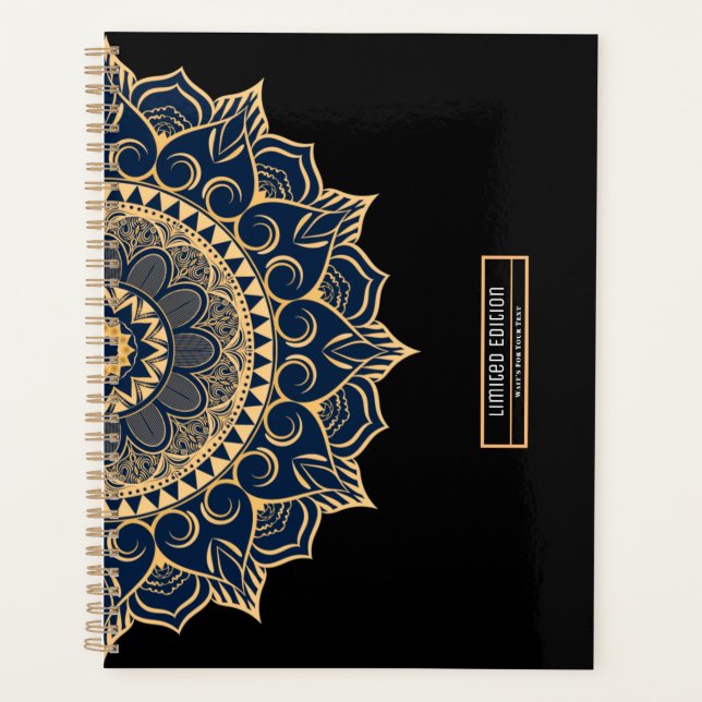 Custom Text with luxury mandala   Planner (Front)