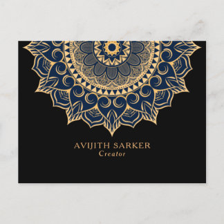 Custom Text with luxury mandala postcard