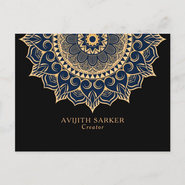 Custom Text with luxury mandala postcard (Front)