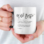 Custom Text Work Bestie Fun CoWorker Colleague Mug<br><div class="desc">Suprise your work bestie with this fun totally customisable coffee mug with a unique and personable definition of your office husband or office wife. Great gift for that special person who makes your job bearable! Include her/his custom name in the description!</div>