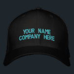 Custom Text Your Name Hat Embroidered Baseball Cap<br><div class="desc">Easy Personalised Promotional Baseball Hats with Custom Text - Add Your Text - Name - Company / Number / Letter / Slogan - Tagline / or Website , Phone , E-mail , Social Media Handle , Address , Logo - Photo / more - Choose Your Colour / Size / Font...</div>