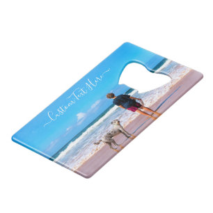Custom Text Your Photo Credit Card Bottle Opener