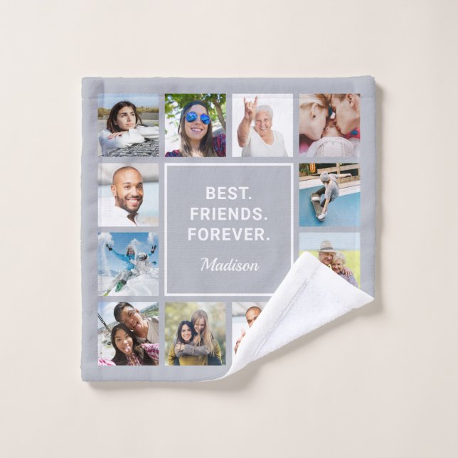 Custom Text & YOUR Photos Wash Cloth (Wash Cloth)