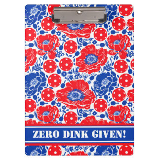Custom text Zero Dink Given Pickleball Clipboard