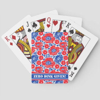 Custom text Zero Dink Given Pickleball Playing Cards