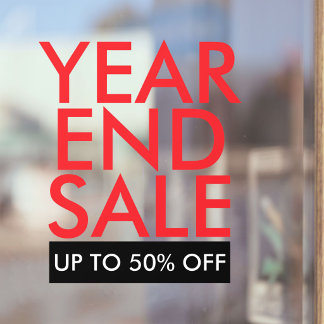 Custom Texts Red Retail Store Sale Signage