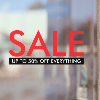 Custom Texts Red Sale Business Promotional Store